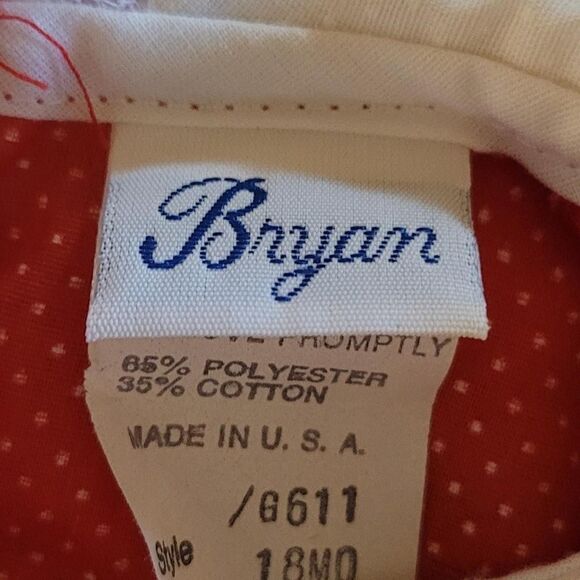 Vintage 18 months Bryan Red White Polka Dot Dress, Lace Collar Dress - Picture 4 of 4